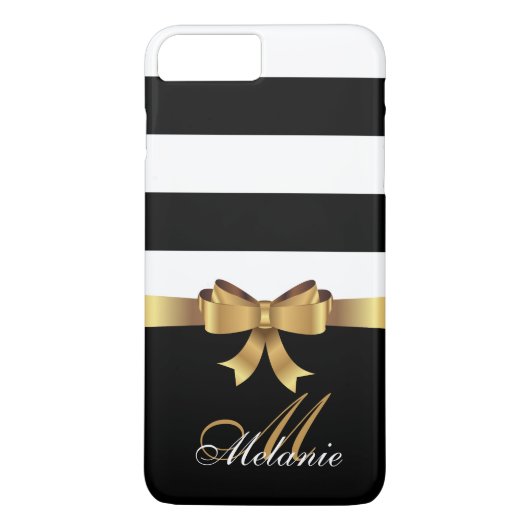 Speciaal goud, zwarte strepen Golden BOW Case-Mate iPhone Case (Achterkant)