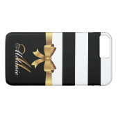 Speciaal goud, zwarte strepen Golden BOW Case-Mate iPhone Case (Achterkant (Horizontaal))