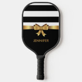 Speciaal goud, zwarte strepen Golden BOW Pickleball Paddle (Achterkant)