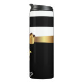 Speciaal goud, zwarte strepen Golden BOW Thermosbeker (Geroteerd rechts)