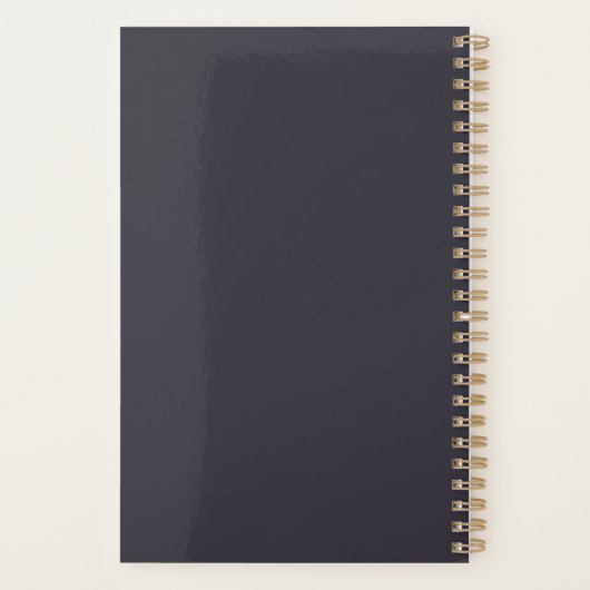 Speciaal goudblauw elegant monogram U Planner (Achterkant)