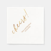 Speciaal gouden elegant-kaas met een script bruilo servet (Voorkant)