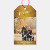 Speciaal gouden kerstcadeautags zonder winstoogmer cadeaulabel (Achterkant)