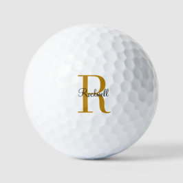Speciaal goudmonogram Initiaal Golfbal Golfballen