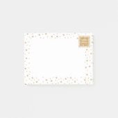 Speciaal goudster glitter Sparkle White Cute Post-it® Notes (Voorkant)