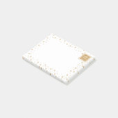 Speciaal goudster glitter Sparkle White Cute Post-it® Notes (Schuin)