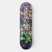 Speciaal graffiti Green Pirate Skull & Cross Persoonlijk Skateboard (Voorkant)