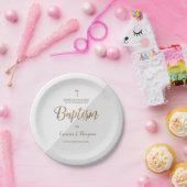 Speciaal grijs goudvormig Baby Papieren Bordje (Feest)