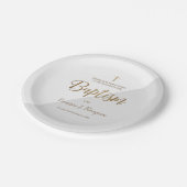 Speciaal grijs goudvormig Baby Papieren Bordje (Gekanteld)