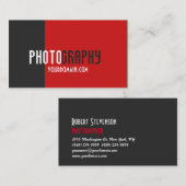 Speciaal grijs rood stijlvol fotograaf kunstenaar visitekaartje (Voorkant / Achterkant)