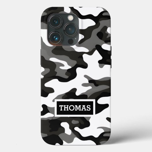 Speciaal grijze Camo Case-Mate iPhone Case (Achterkant)