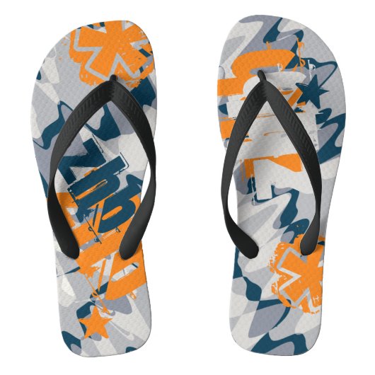 Speciaal grijze Shock Wave Camouflage Teenslippers (Voetbed)