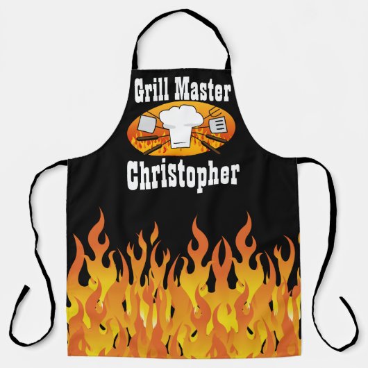 Speciaal Grill Master Name BBQ Chefs Schort (Voorkant)