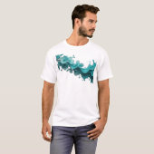 Speciaal Groen ABSTRACTE BLOEM Modeontwerp T-shirt (Voorkant volledig)
