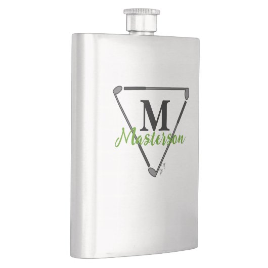 Speciaal groen monogram/unieke Golfclusters Flacon (Rechts)