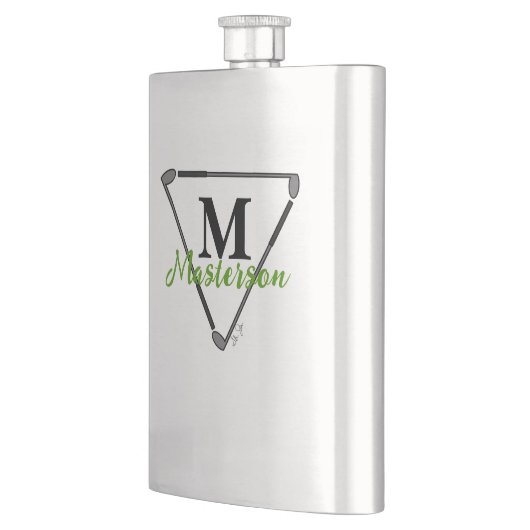 Speciaal groen monogram/unieke Golfclusters Flacon (Links)