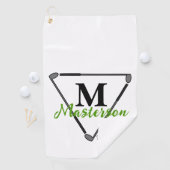 Speciaal groen monogram/unieke Golfclusters Golfhanddoek (Insitu)