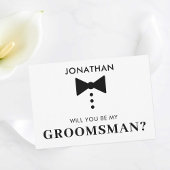 Speciaal Groomsman-voorstel Modern Tuxedo Kaart
