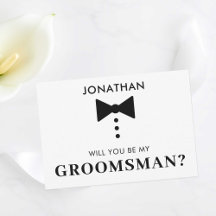Speciaal Groomsman-voorstel Modern Tuxedo