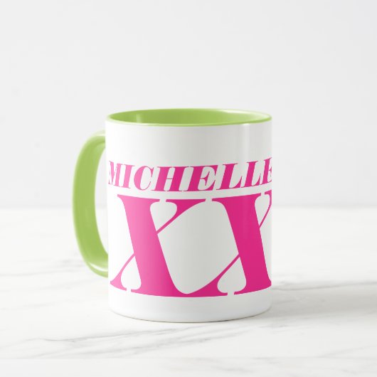 Speciaal grote jumbo XL grote koffiegrote mok (Voorkant links)