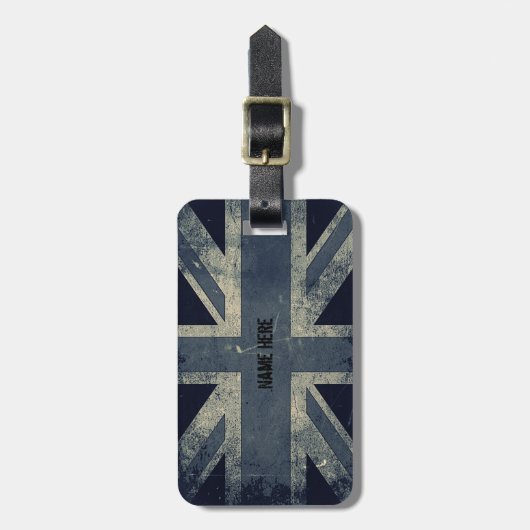 Speciaal Grunge Vlag Bagagelabel (Voorkant verticaal)