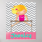 Speciaal gymnastiek Girl Bar-Poster Poster (Voorkant)
