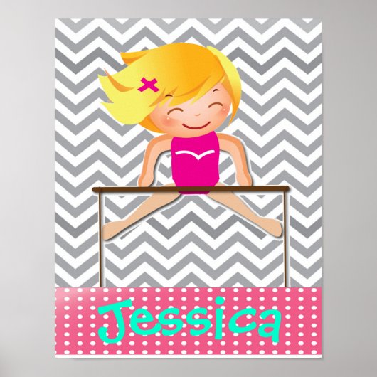Speciaal gymnastiek Girl Bar-Poster Poster (Voorkant)
