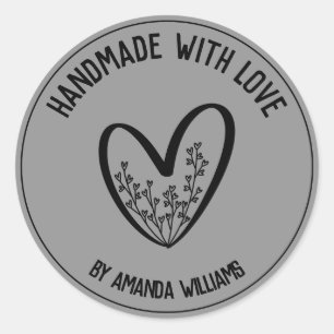 Speciaal handgemaakt met liefde ronde sticker