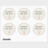 Speciaal handgemaakt met liefde ronde sticker (Vel)