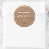 Speciaal handgemaakt met liefde ronde sticker (Tas)