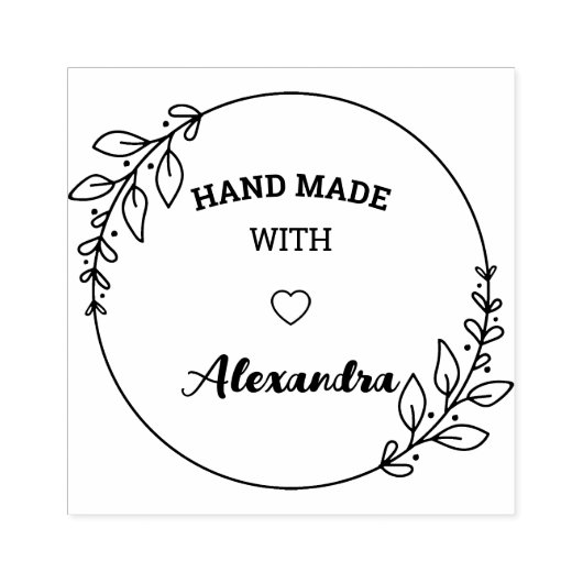 Speciaal handgemaakt met liefdesrubber stempel (Afrduk)