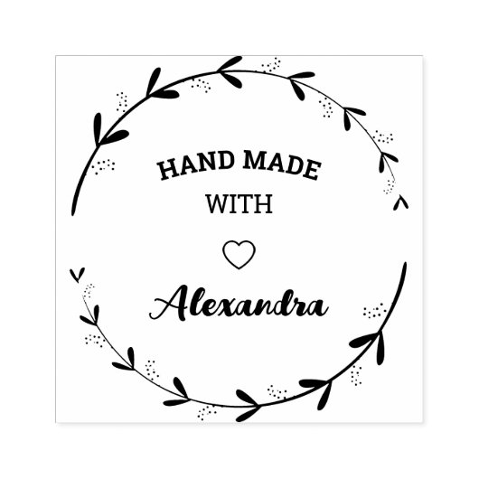 Speciaal handgemaakt met liefdesrubber stempel (Afrduk)