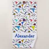 Speciaal handgereedschap en hardwarepatroon strandlaken (Voorkant)