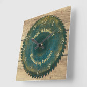 Speciaal handyman Woodworking Rustic Saw Blade Vierkante Klok (Hoek)