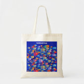 Speciaal, helder gekleurd visontwerp tote bag (Voorkant)