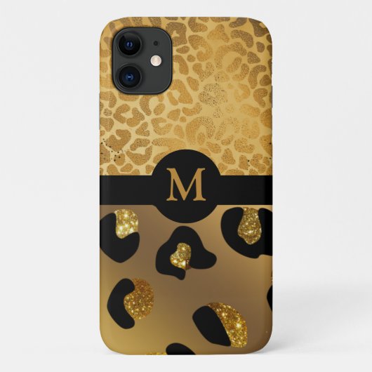 Speciaal Hoesje voor Gold en Black Animal Print Ma (Achterkant)