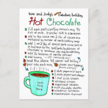 Speciaal holiday Hot Chocolate Recipe Briefkaart