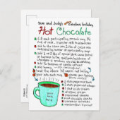 Speciaal holiday Hot Chocolate Recipe Briefkaart (Voorkant / Achterkant)