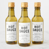 Speciaal Homemade Hot Sauce Label Wijn Etiket (Flessen)