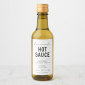 Speciaal Homemade Hot Sauce Label Wijn Etiket (Voorkant)