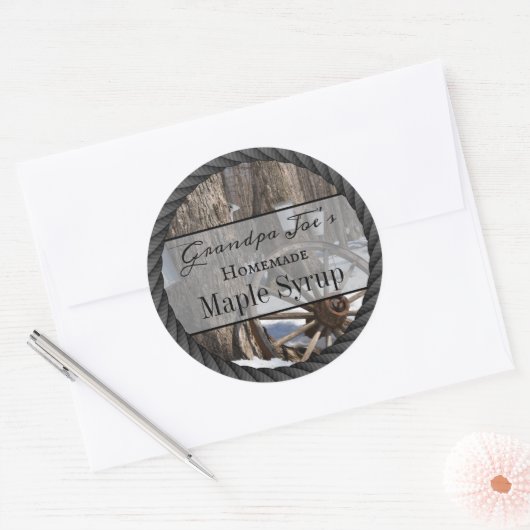 Speciaal Homemade Syrup Rustisch Etiket (Envelop)