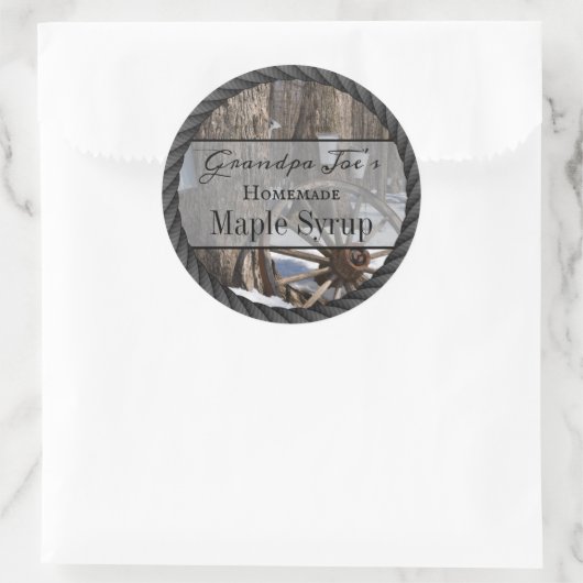 Speciaal Homemade Syrup Rustisch Etiket (Tas)