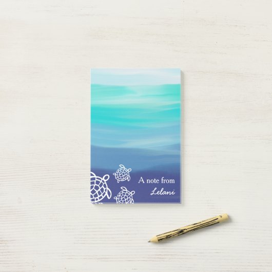 Speciaal Honu-Zee - Zeeschildpadden Post-it® Notes (Op bureau)