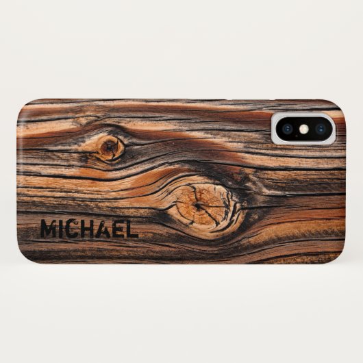 Speciaal hout — uniek Case-Mate iPhone case (Achterkant (horizontaal))