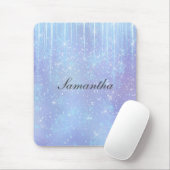 Speciaal Icicle Snowflake Crystal Blue Paars Muismat (Met muis)