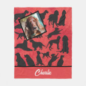 Speciaal Iers Setter patroon Fleece Deken (Voorkant)