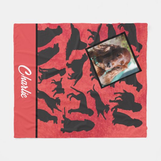 Speciaal Iers Setter patroon Fleece Deken (Voorkant (Horizontaal))