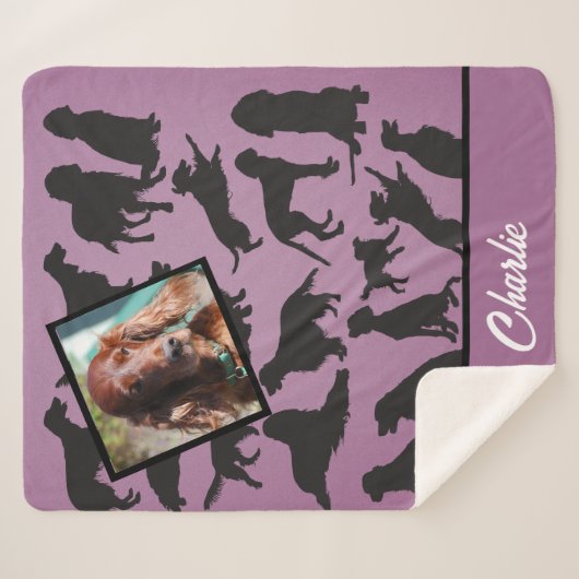 Speciaal Iers Setter patroon Sherpa Blanket Sherpa Deken (Voorkant (horizontaal))