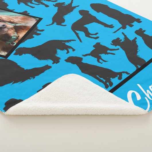 Speciaal Iers Setter patroon Sherpa Blanket Sherpa Deken (3/4)