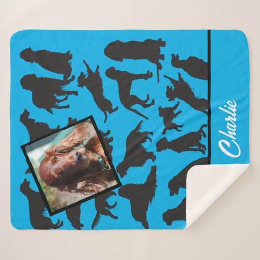 Speciaal Iers Setter patroon Sherpa Blanket Sherpa Deken (Voorkant (horizontaal))